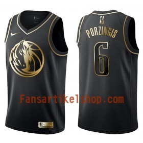 NBA Dallas Mavericks Trikot Kristaps Porzingis 6 Nike Schwarz Golden Edition Swingman - Herren